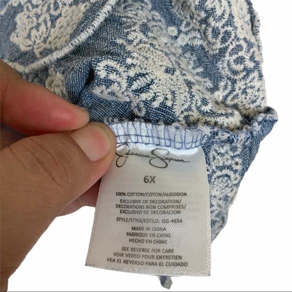Jessica Simpson Sleeveless Chambray Tunic Size 6X - Picture 6 of 7